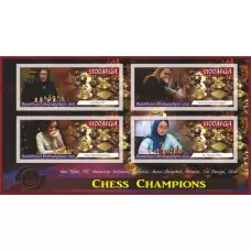 Guinea Bissau - Chess / Karpov / Fischer / Kasparov on stamps - MNH** AM2