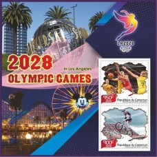 Stamps Summer Olympics 2028 in Los Angeles Cycling