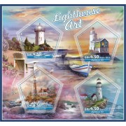 Stamps Lighthouses Art