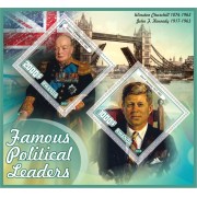 Stamps John Kennedy and Famous Political Leaders