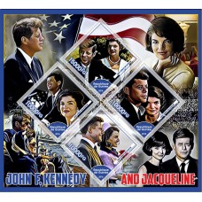 Stamps John Kennedy and Jacqueline Kennedy
