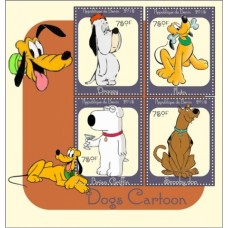 Stamps Cartoon Dogs Set 8 sheets