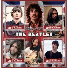 Stamps music Beatles Set 8 sheets