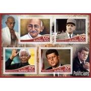Stamps politicians Churchill Luther King Gandhi Kennedy  Set 8 sheets