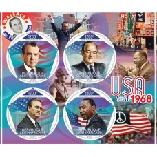 Stamps USA 1968 Martin Luther King  Set 8 sheets