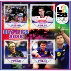 Stamps Olympic Games in Los Angeles 2028 Table tennis, Tennis, Rugby, Shooting, Archery Set 8 sheets