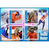Stamps Sport Speed Skating Ronald Mulder Set 8 sheets