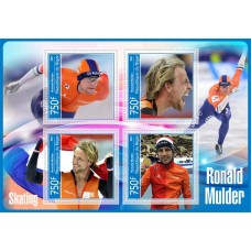 Stamps Sport Speed Skating Ronald Mulder Set 8 sheets