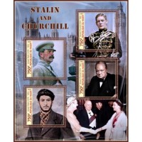 Stamps Churchill and Stalin Set 8 sheets