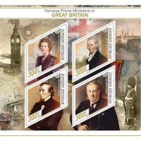 Stamps Famous Prime Ministers of Great Britain Set 8 sheets