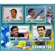 Stamps Sport Badminton Prakash Padukone Set 8 sheets