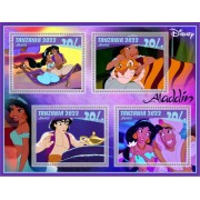 Stamps Cartoon Walt Disney Aladdin Set 8 sheets