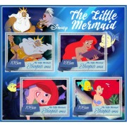 Stamps Cartoon Walt Disney Little Mermaid Set 8 sheets