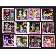Stamps Cartoon Walt Disney Set 12 stamps