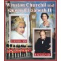 Stamps Winston Churchill and Elizabeth II Set 8 sheets