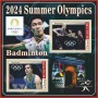 Stamps Olympic Games in Paris 2024 Badminton Set 8 sheets