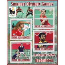 Stamps Olympic Games in Los Angeles 2028 Badminton Set 8 sheets