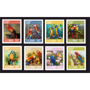 Stamps Birds Parrots Set 8 stamps