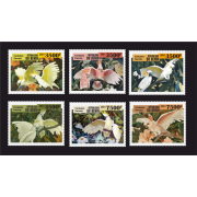 Stamps Birds Parrots Set 6 stamps