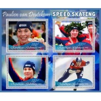 Stamps Sport Speed Skating Paulien van Deutekom Set 8 sheets