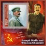 Stamps Great people Joseph Stalin, Winston Churchill