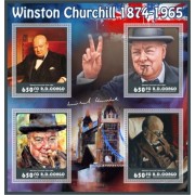 Stamps Winston Churchill Set 8 sheets