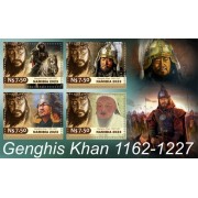 Stamps Genghis Khan Set 2 sheets