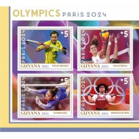 Stamps Olympic Games in Paris 2024 Swimming , Table Tennis , Field Hockey Set 8 sheets
