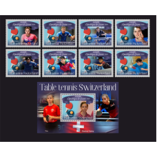 Stamps Table tennis  Set 1block 8 stamps