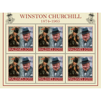 Stamps Sir Winston Churchill Set 9 sheets  