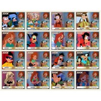 Stamps Cartoon Walt Disney Set 16 stamps