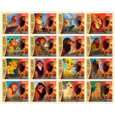 Stamps Cartoon Walt Disney Set 16 stamps