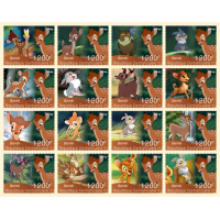 Stamps Cartoon Walt Disney Set 16 stamps