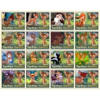 Stamps Cartoon Walt Disney Set 16 stamps