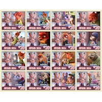 Stamps Cartoon Walt Disney Set 16 stamps