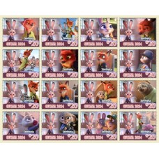 Stamps Cartoon Walt Disney Set 16 stamps