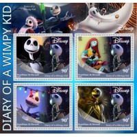 Stamps Cartoon Walt Disney Set 8 sheets