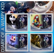 Stamps Cartoon Walt Disney Set 8 sheets