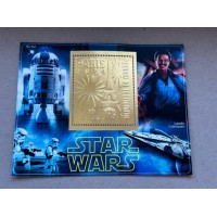 Stamps Cinema Star Wars  Foil.  Gold. Set 8 sheets