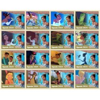 Stamps Cartoon Walt Disney Set 16 stamps