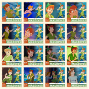 Stamps Cartoon Walt Disney Set 16 stamps