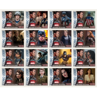 Stamps Cinema Marvel Set 16 stamps
