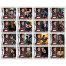 Stamps Cinema Marvel Set 16 stamps