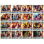 Stamps Cinema Marvel Set 16 stamps