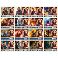 Stamps Cinema Marvel Set 16 stamps
