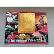 Stamps Olympic Games in Paris 2024 Foil. Bronze. Set 8 sheets