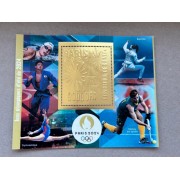 Stamps Olympic Games in Paris 2024 Foil. Gold. Set 8 sheets