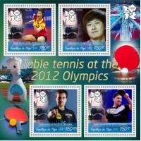 Stamps Olympic Games Table tennis Set 8 sheets