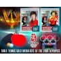 Stamps Olympic Games Table tennis Set 8 sheets