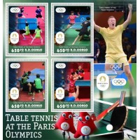 Stamps Olympic Games in Paris 2024 Table tennis Set 8 sheets